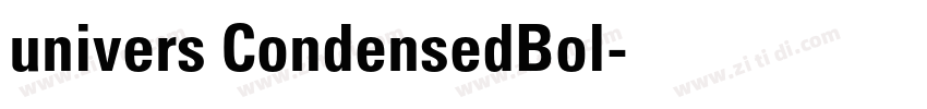 univers CondensedBol字体转换
